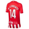 Original Trikotsatz Atlético Madrid M. Llorente 14 Heimtrikot 2023-24 Für Kinder